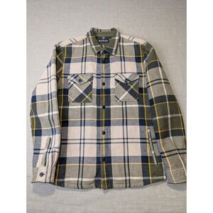 Barbour Men's L  Plaid Forest Mist Tartan Cannich Overshirt / Jacket